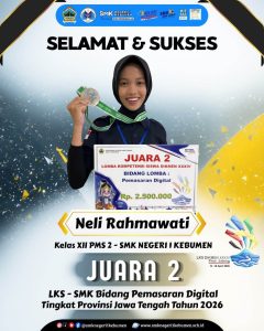 Juara 2 LKS Provinsi Jawa Tengah 2026 Pemasaran Digital